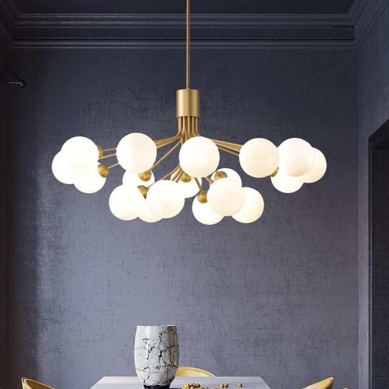 Elena - Lustre moderne en forme de globe en verre
