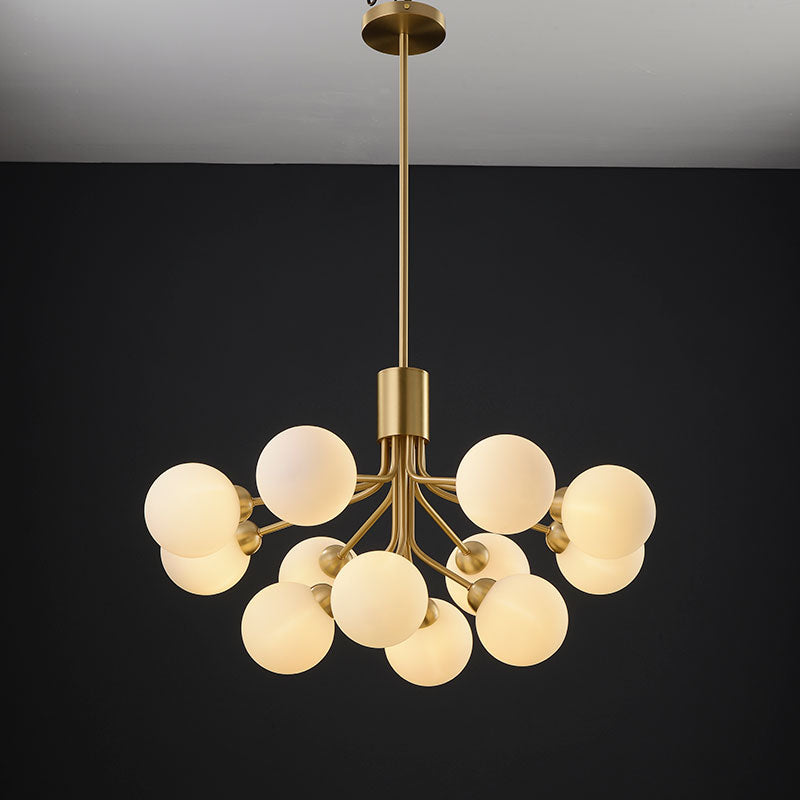 Elena - Lustre moderne en forme de globe en verre