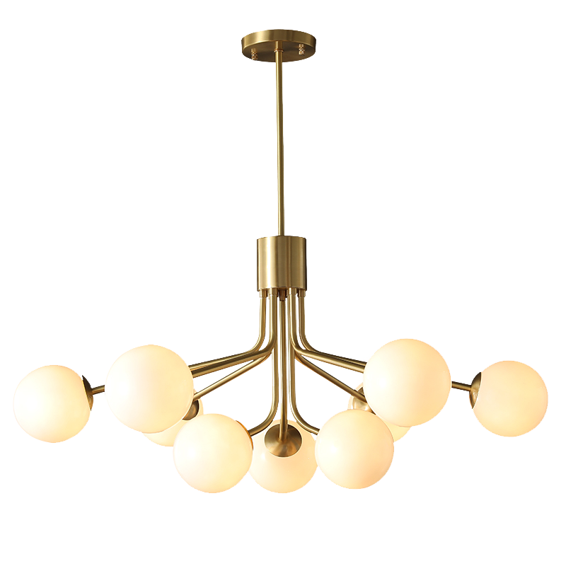 Elena - Lustre moderne en forme de globe en verre
