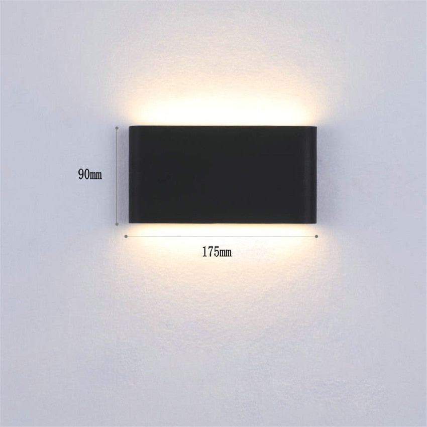 Aplique LED delgado de pared para exterior/interior
