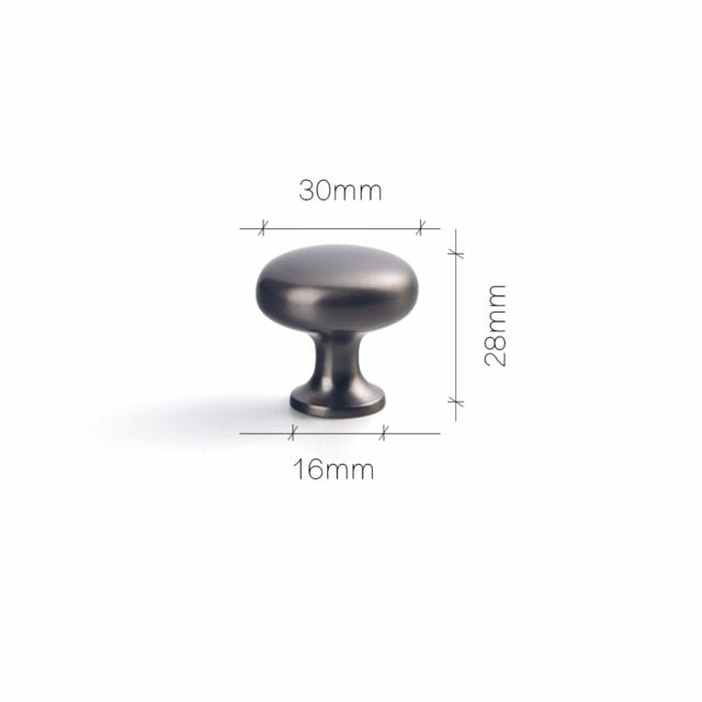 Gray cabinet knob