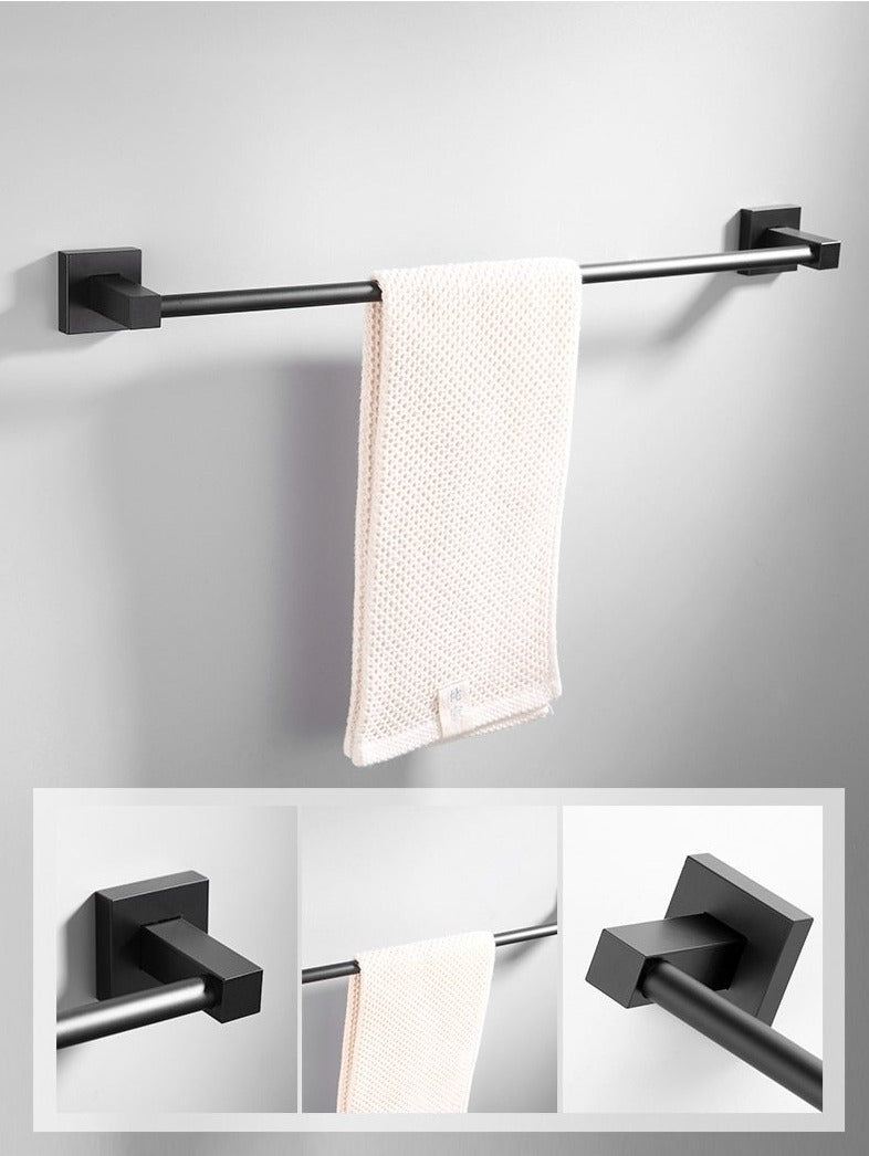 Juego de herrajes para baño de acero inoxidable negro mate