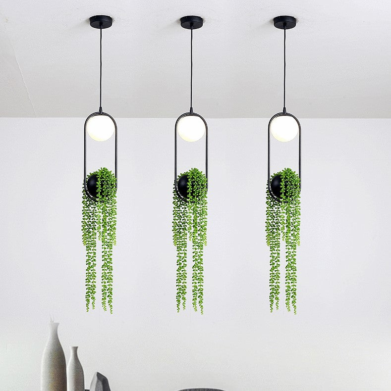 hanging planter light fixture Sky Garden Planter Pendant Light