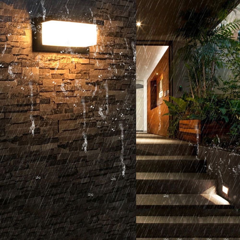 Modern outdoor wall lighting, Rectangle Shape in a sleek contemporary design