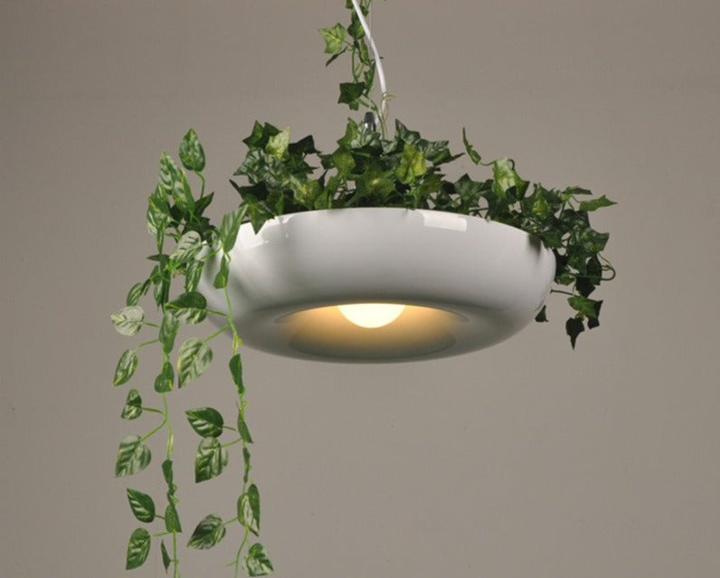Lámparas colgantes circulares para jardineras