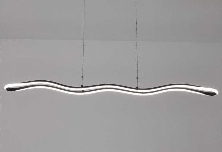 Lámpara de araña LED moderna con ondas