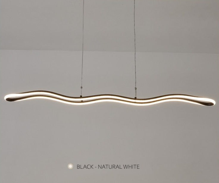 Lámpara de araña LED moderna con ondas