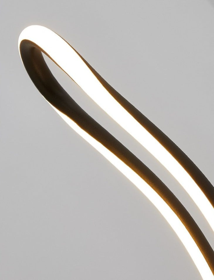 Lámpara de araña LED moderna con ondas