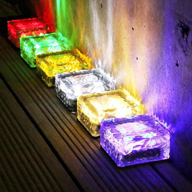 Luces LED solares de cubo de hielo para exteriores