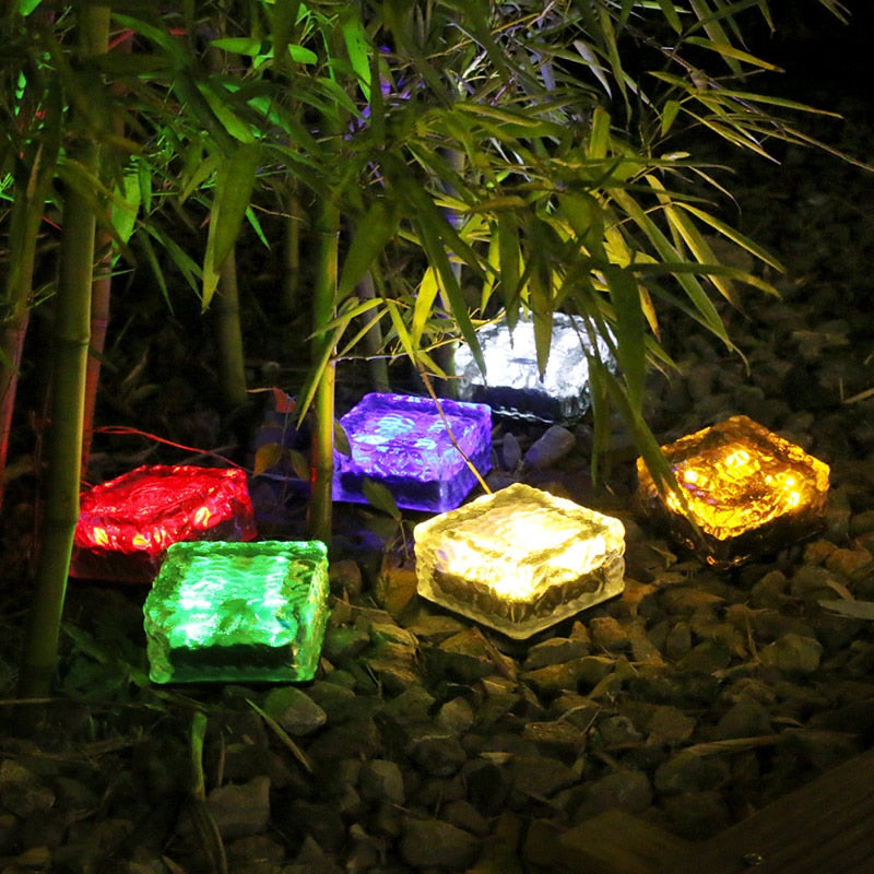 Luces LED solares de cubo de hielo para exteriores