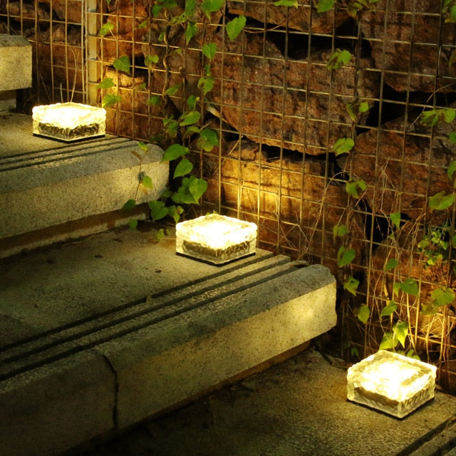 Luces LED solares de cubo de hielo para exteriores