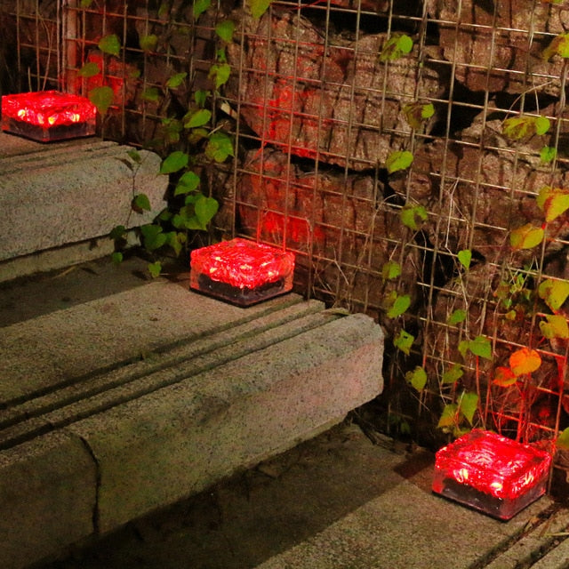 Luces LED solares de cubo de hielo para exteriores