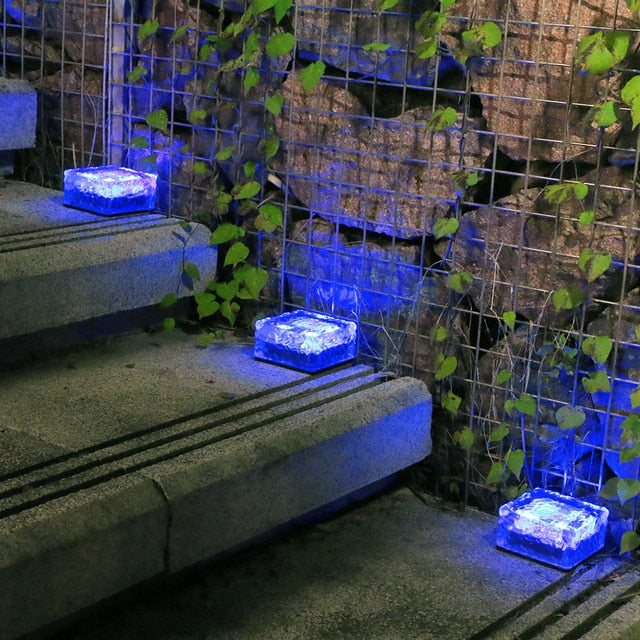 Luces LED solares de cubo de hielo para exteriores