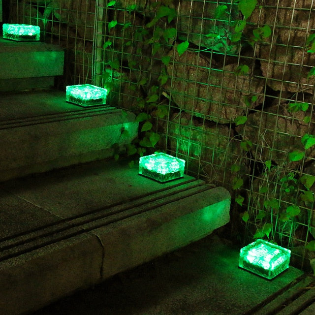 Luces LED solares de cubo de hielo para exteriores
