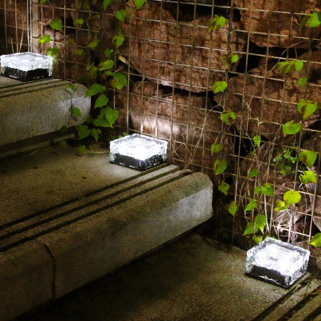 Luces LED solares de cubo de hielo para exteriores