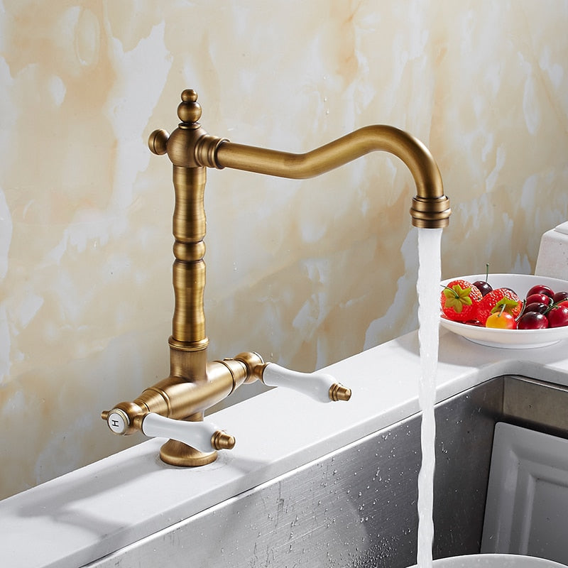 vintage farmhouse style kitchen faucet
