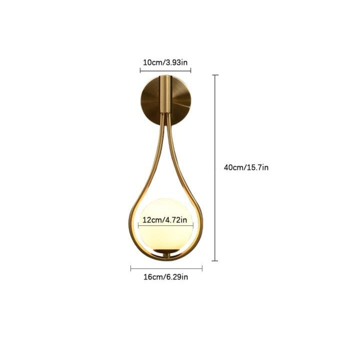 Nordic Frosted Glass Globe Wall Sconce