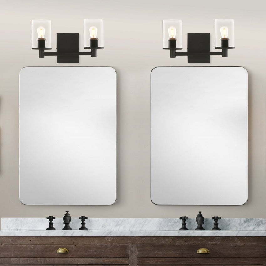 Flynn - Aplique de pared industrial vintage de dos luces
