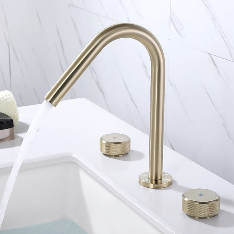 Gold bathroom faucet