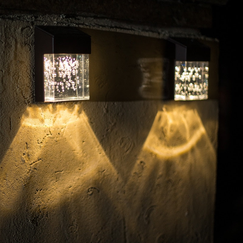 Luces LED solares de pared para exteriores
