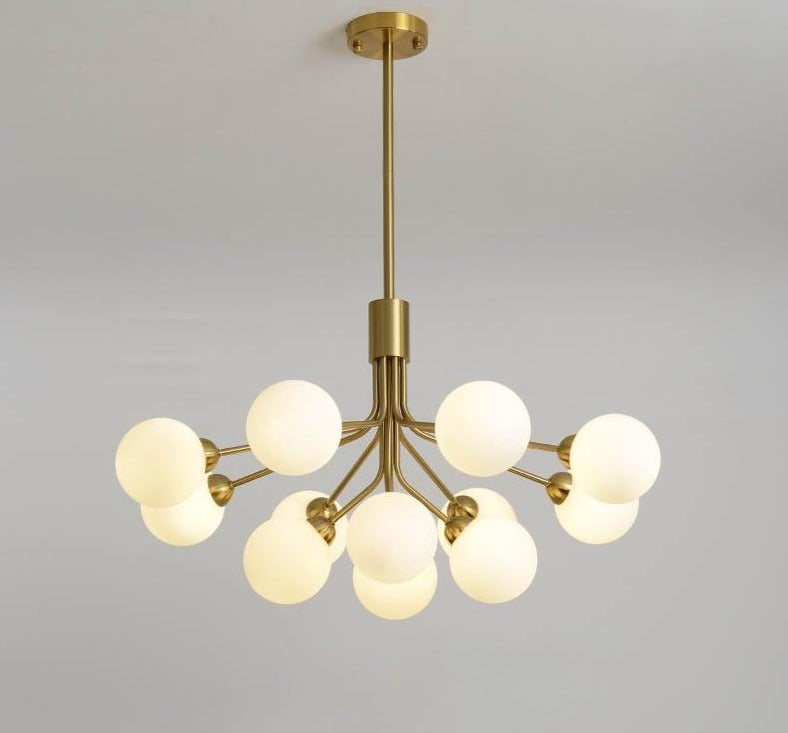Elena - Lustre moderne en forme de globe en verre