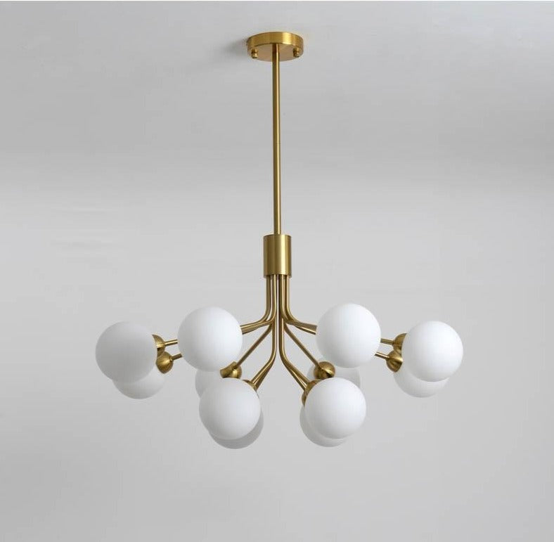 Elena - Lustre moderne en forme de globe en verre