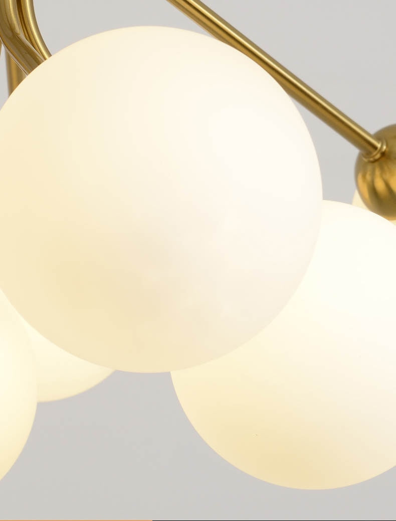 Elena - Lustre moderne en forme de globe en verre