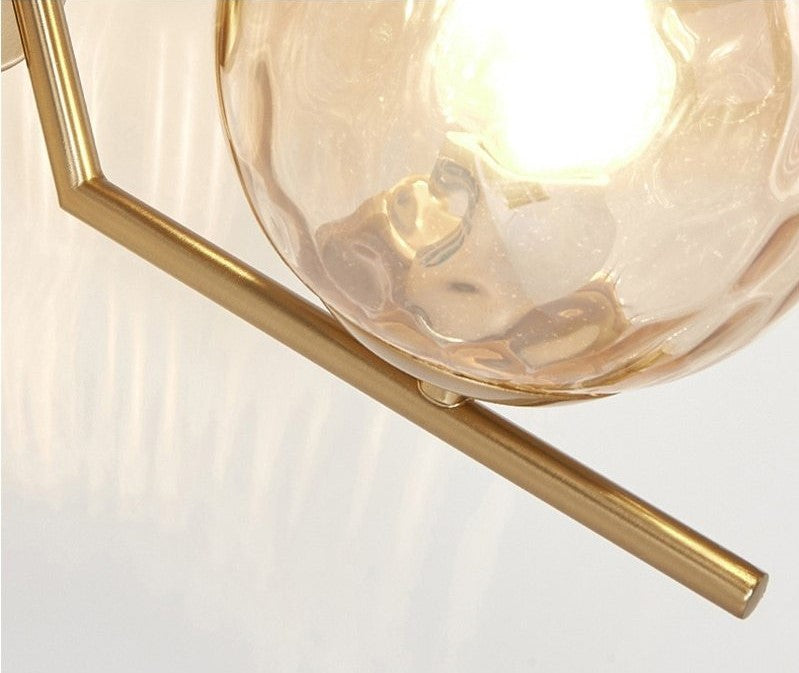 Faulkner - Aplique de pared moderno con globo de cristal