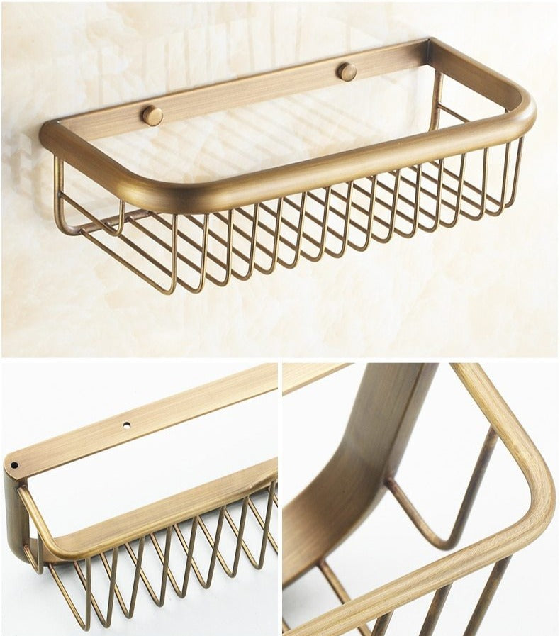 Juego de herrajes para baño de latón antiguo