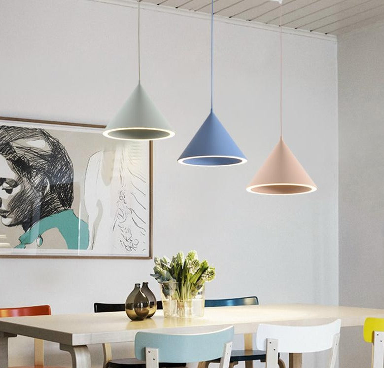 colorful ring led pendant lights