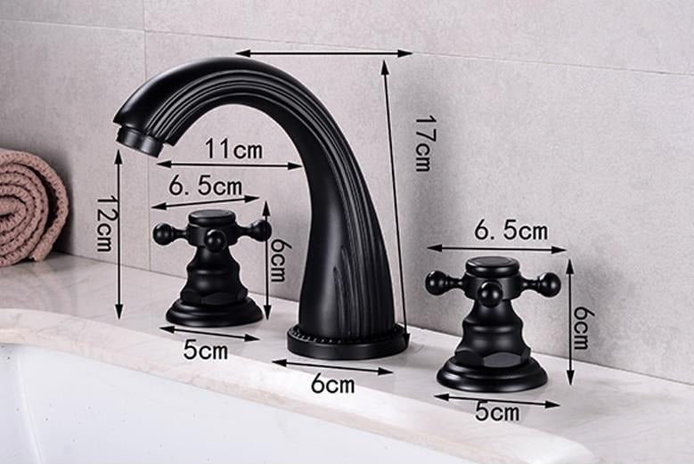 Grifo de baño clásico de doble manija