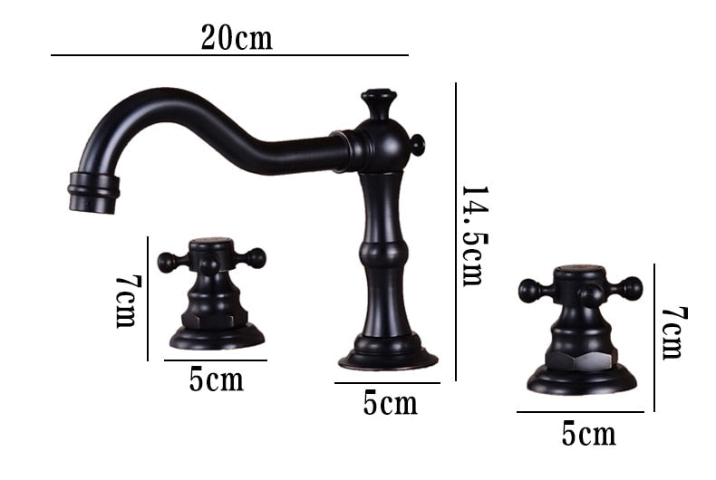 Grifo de baño clásico de doble manija