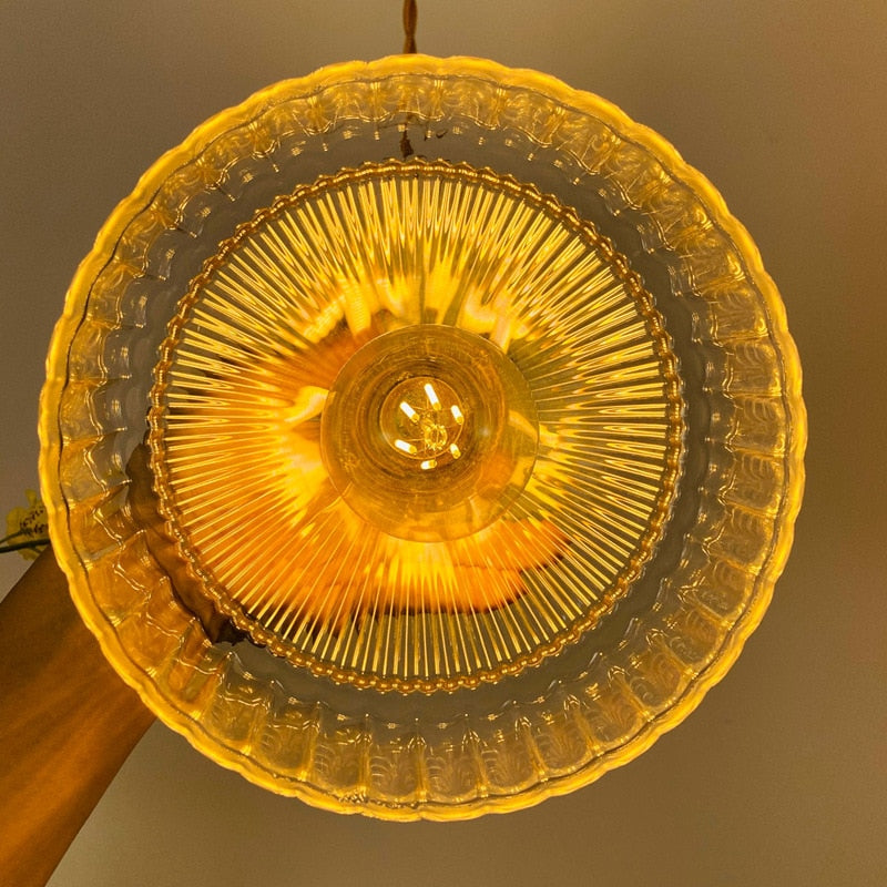 Clear retro glass pendant light