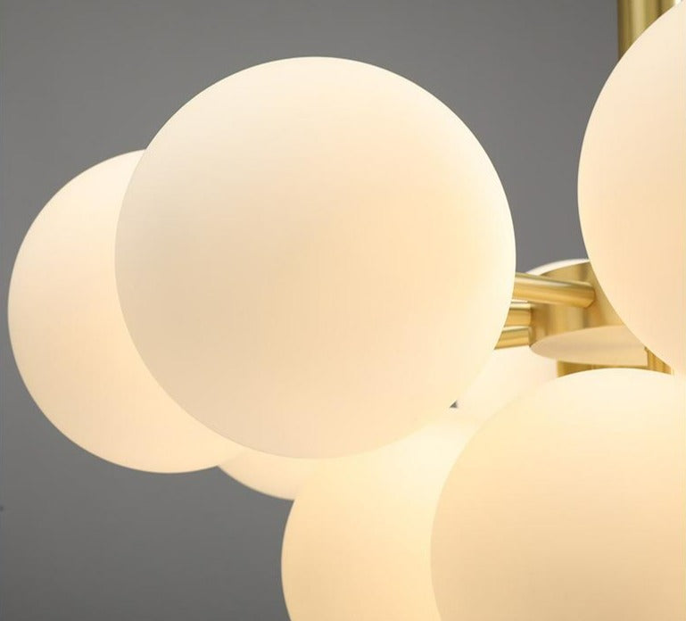 Juno - Lustre globe en verre dépoli