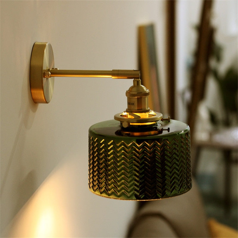 vintage nordic glass wall light