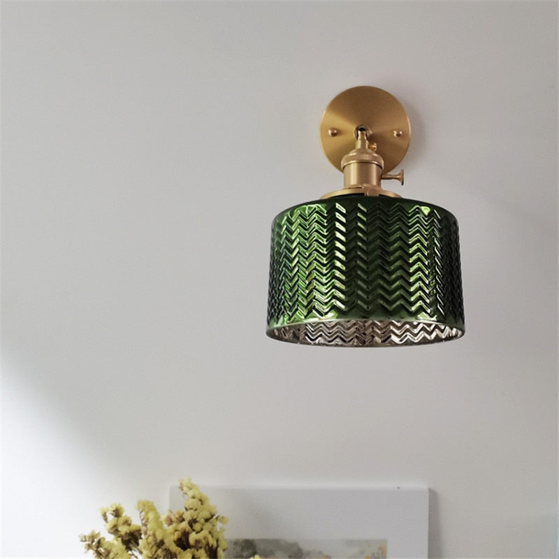 Antique nordic vintage glass wall light