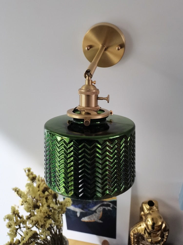 vintage nordic glass wall sconce