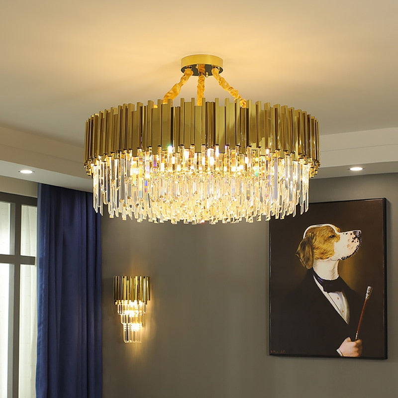 Aleta - Modern Glass Crystal Chandelier