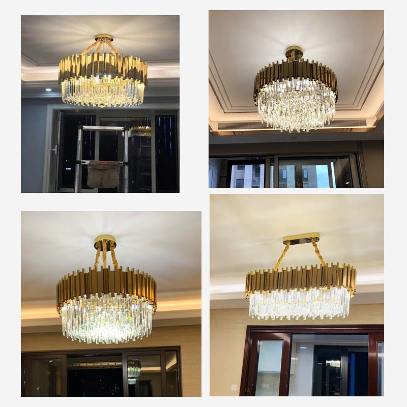 Aleta - Modern Glass Crystal Chandelier