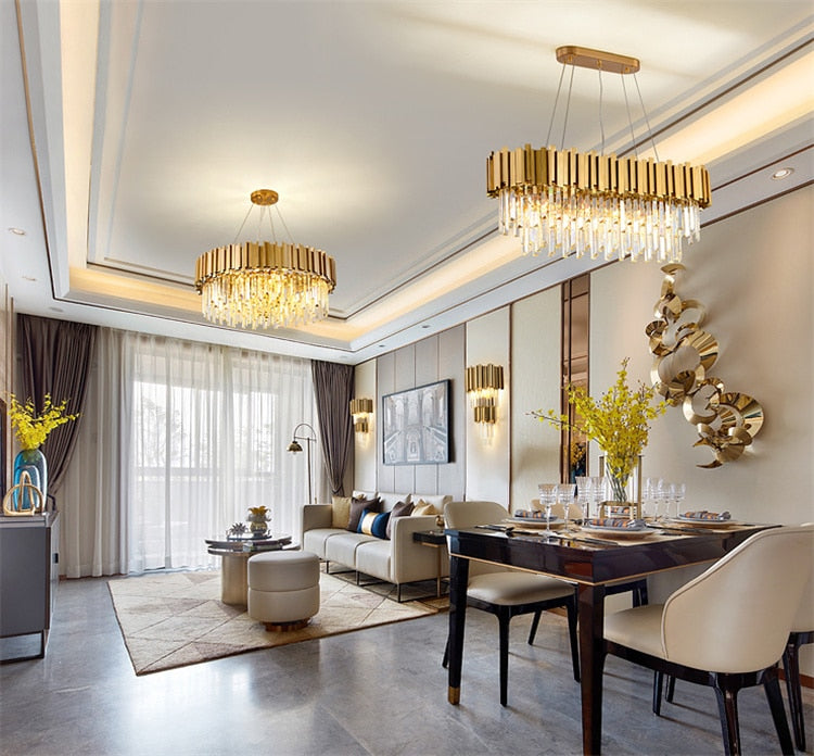 Glass crystal chandelier for living room and dining room
