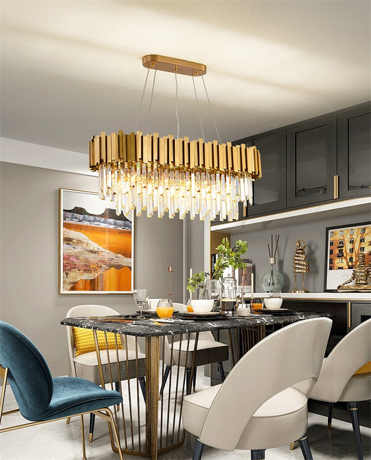 Modern glass crystal chandelier for kitchen