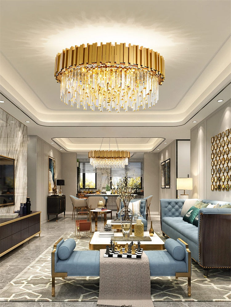Modern glass crystal chandelier for hotels and restaurants