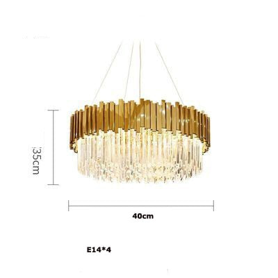 Aleta - Modern Glass Crystal Chandelier