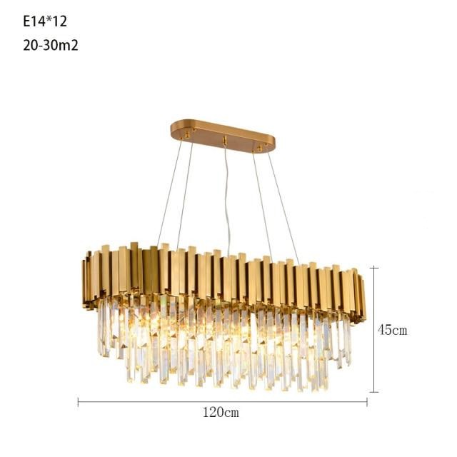 Aleta - Modern Glass Crystal Chandelier