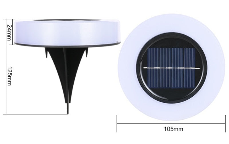 Luces LED solares de disco para caminos