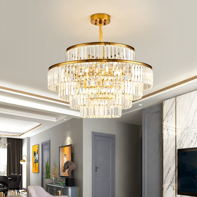 Modern Glass crystal chandelier for entryway