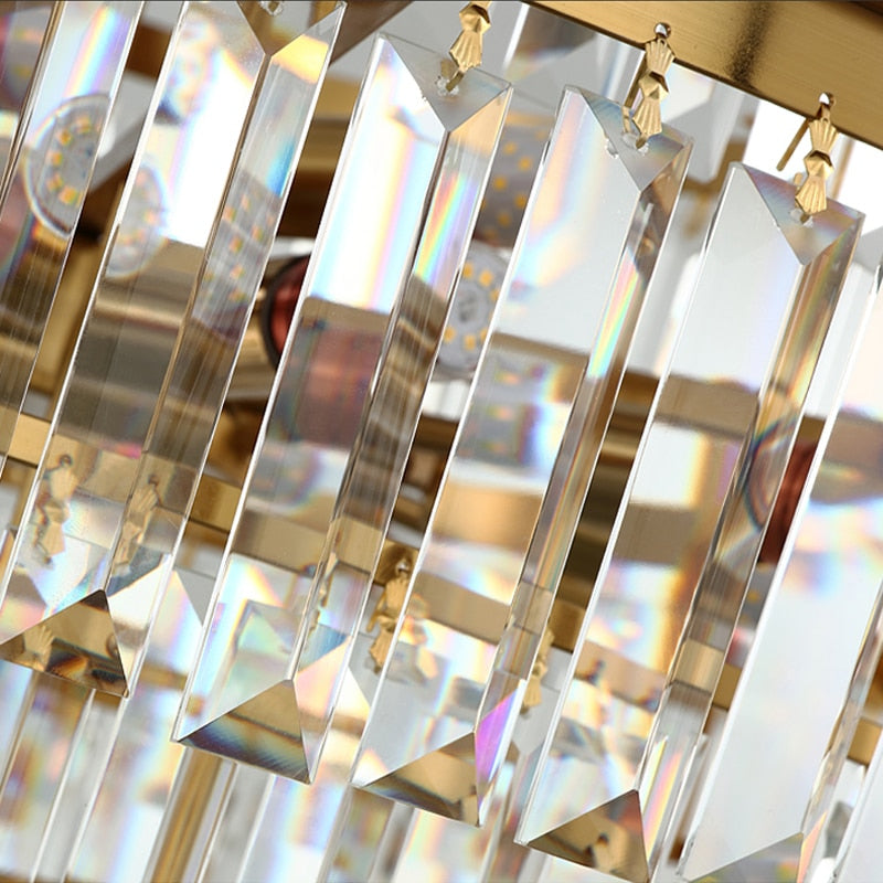 Detailed modern glass crystal chandelier