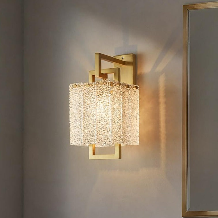 Lámpara de pared moderna de vidrio texturizado