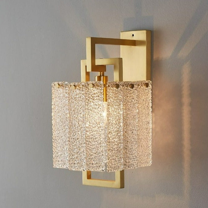Lámpara de pared moderna de vidrio texturizado