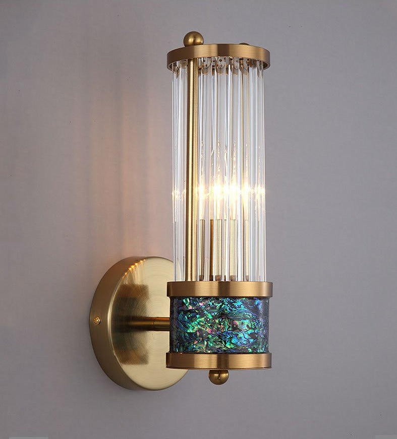 Classic single bulb Glass Crystal Wall Light